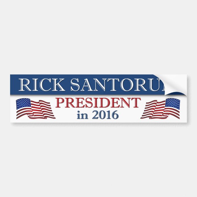 Rick Santorum President 2016 Bildekal (Framsidan)