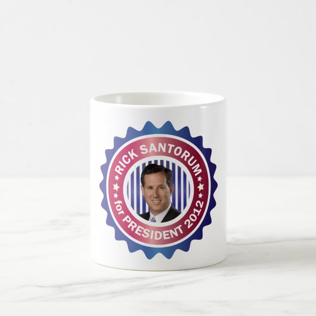 Rick Santorum till president 2012 Kaffemugg (Center)