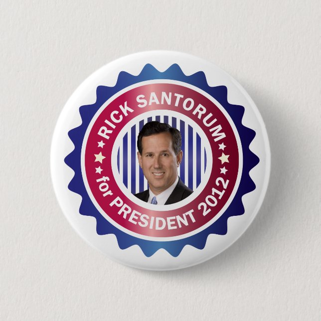 Rick Santorum till president 2012 Knapp (Framsida)