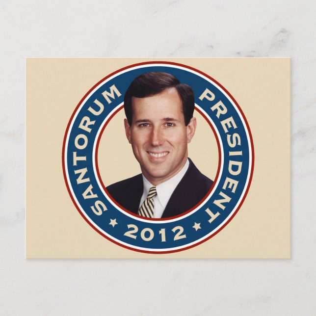 Rick Santorum till president 2012 Vykort (Framsida)