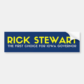 Rick Stewart för Iowa guvernör Bumper Sticker Bildekal