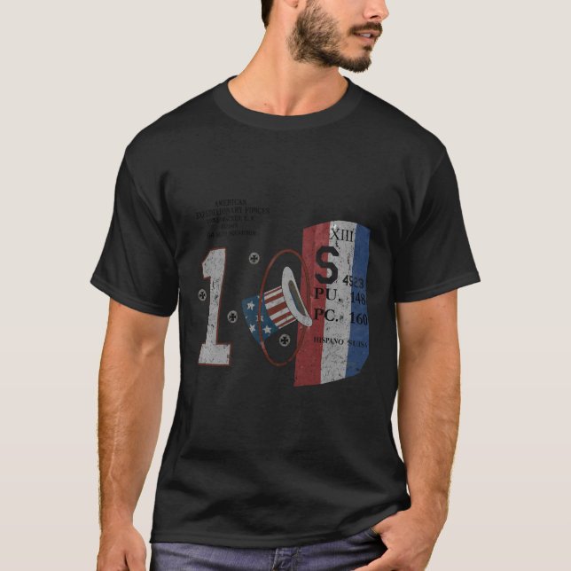 Rickenbacker Spad Xiii Wwi Aviation History Series T Shirt (Framsida)