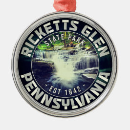 Ricketts Glen Pennsylvania - Vintage Souvenirs Julgransprydnad Metall