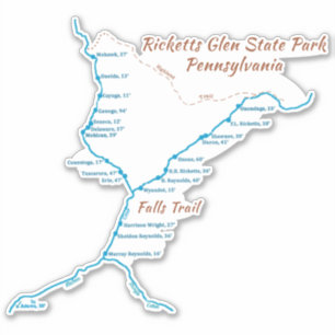 Ricketts Glen SP - Falls Trail (stor) Klistermärken