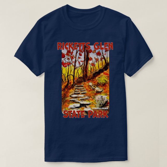 Ricketts Glen State Park Pennsylvania T Shirt (Design framsida)