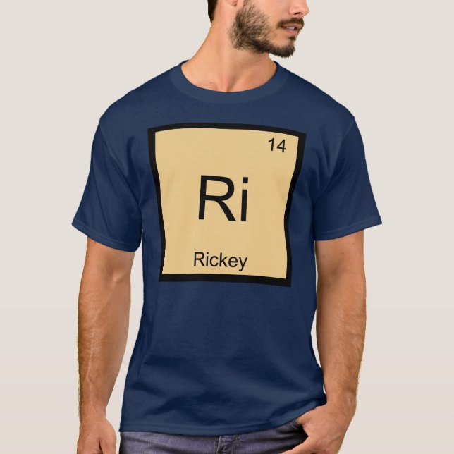 Rickey Namn Kemi Element Periodiska Systemet Tee (Framsida)
