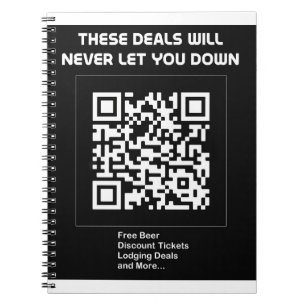 Rickroll QR-kod Anteckningsbok