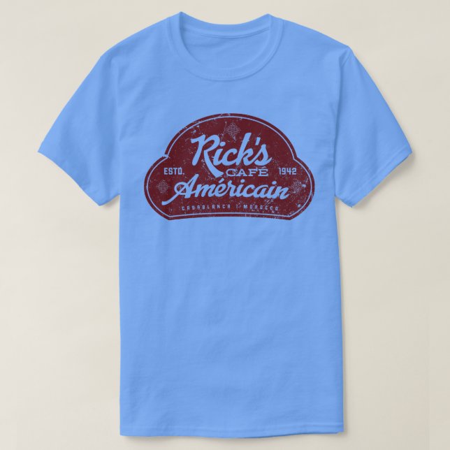 Ricks Cafe Americain T Shirt (Design framsida)