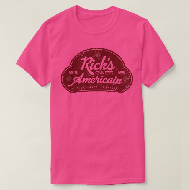 Ricks Cafe Americain T Shirt (Design framsida)