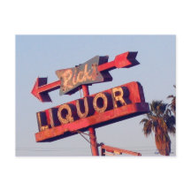Ricks Liquor Vintage-vykort