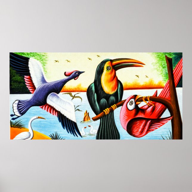 Rickshaw Art Birds Poster (Framsidan)