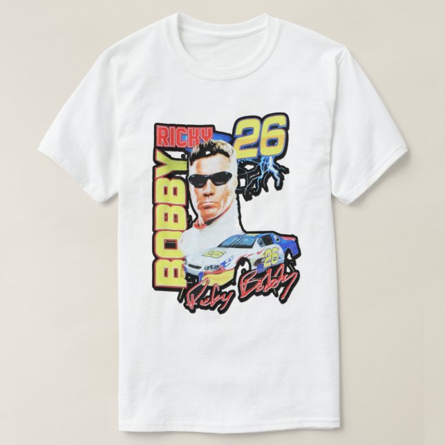 RICKY BOBBY VINTAGE TÄVLA T SHIRT (Design framsida)