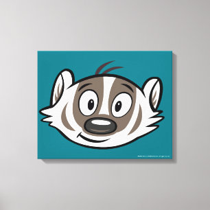 Ricky Raccoon Boomer Badger Ansikte Canvastryck