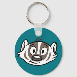 Ricky Raccoon Boomer Badger Ansikte Nyckelring