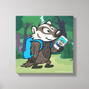 Ricky Raccoon   Boomer Badger Selfie Canvastryck