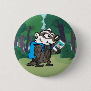 Ricky Raccoon Boomer Badger Selfie Knapp