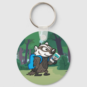 Ricky Raccoon Boomer Badger Selfie Nyckelring