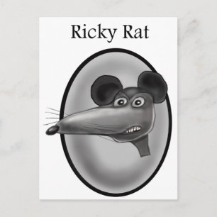 Ricky Råtta Tecknad Vykort