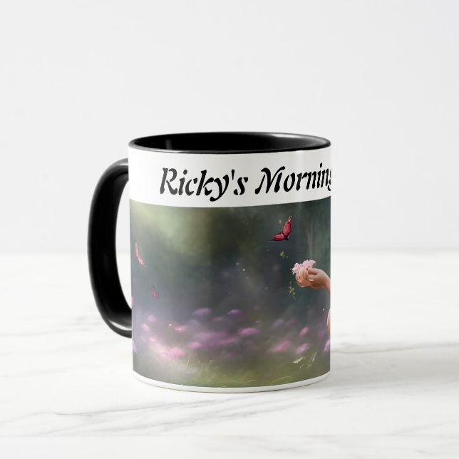 Ricky's Coffee Personlig Anpassade Mugg (Framsida vänster)