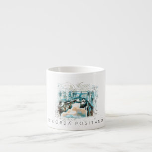 *~* Ricorda Positano Italien Italienska språket AR Espressomugg