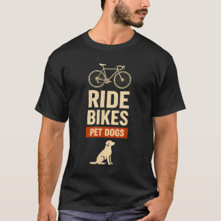 Rid Cyklar Husdjur Hundar Cykel Cykla Cyklar Hund T Shirt