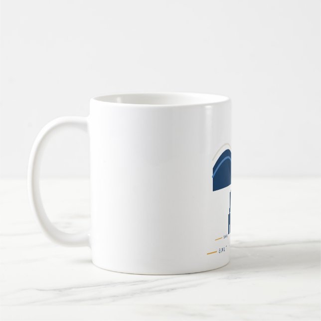 Rid Det Ut Ocean Våg Salt Svullnad Upprepa Kaffe M Kaffemugg (Vänster)