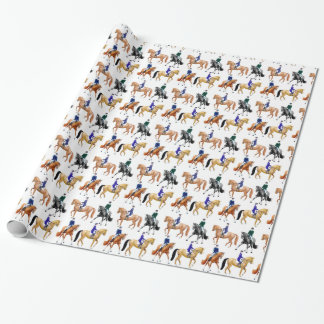 Rid- Dressagehäst som slår in papper Presentpapper