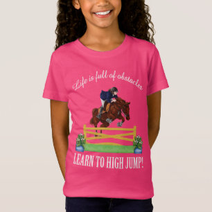 RID- ENGELSK BANHOPPNINGHÄST- OCH RYTTAREflicka T Shirt