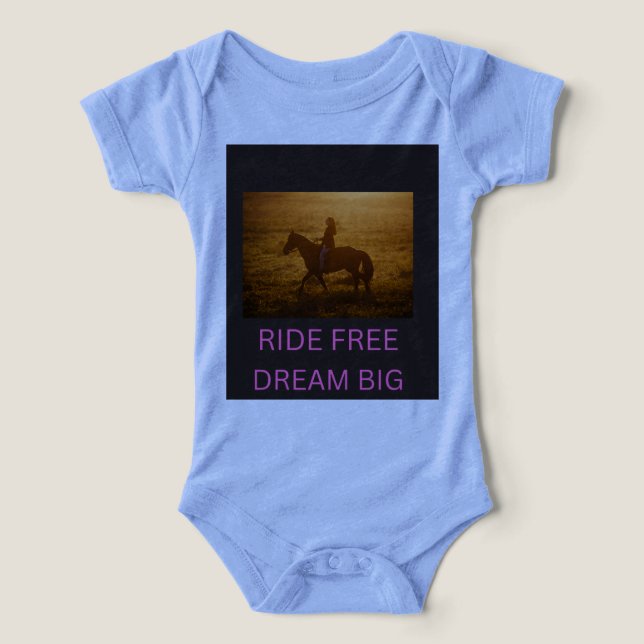 Rid fri, dröm stort barn t-shirt (Design Framsida)