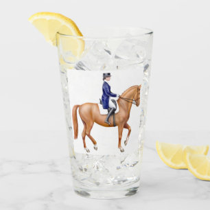 Rid- Glass Tumbler för Dressagehäst Glaskopp