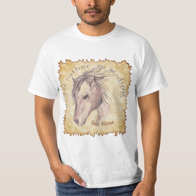 Rid häst t-shirt (Framsida)
