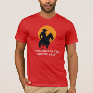 Rid in i solnedgången – Cowboy Siluett T-shirt