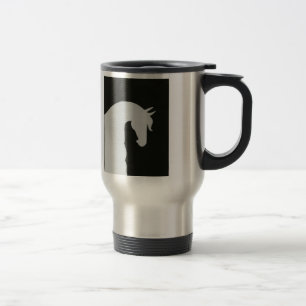 Rid- kopp för kaffe för travel mughästSilhouett