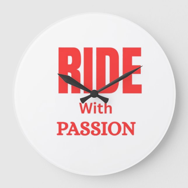 Rid med passion – Inspirerande motorcykeltypografi Stor Klocka (Framsida)