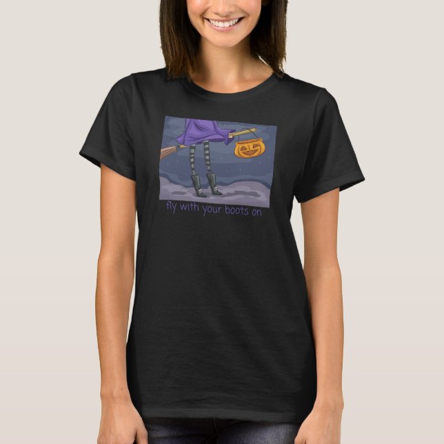 Rid med stövlarna på t shirt (Framsida)