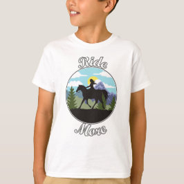 Rid Mer Häst Ridande Design T Shirt
