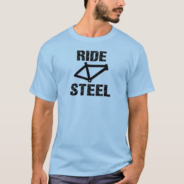Rid på stål tee shirt (Framsida)