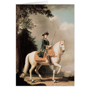 Rid- porträtt av Catherine II Hälsningskort