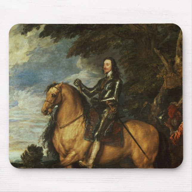 Rid- porträtt av Charles mig c.1637-38 Musmatta (Framsidan)