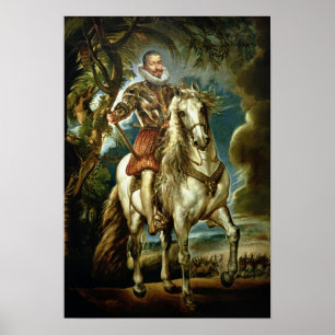 Rid- porträtt av hertigen av Lerma 1603 Poster