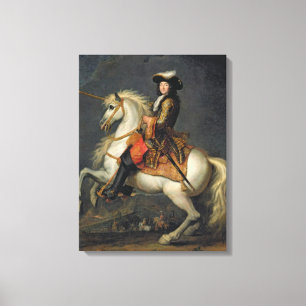 Rid- porträtt av Louis XIV Canvastryck