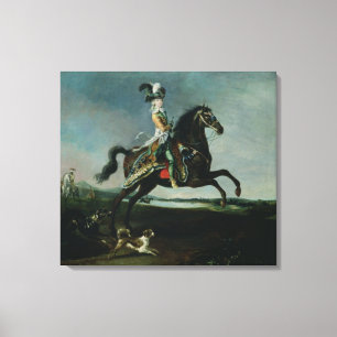 Rid- porträtt av Marie-Antoinette Canvastryck