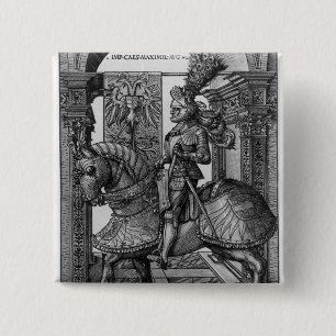 Rid- porträtt av Maximilian mig c.1508 Knapp