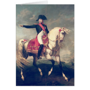 Rid- porträtt av Napoleon mig 1810 Hälsningskort