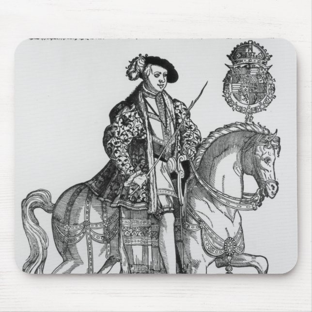 Rid- porträtt av Philip II av Spanien Musmatta (Framsidan)