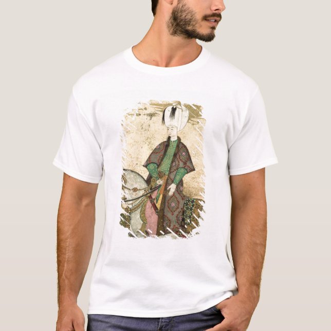 Rid- porträtt av sultanen Osman II 1618 T-shirt (Framsida)