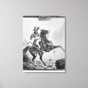 Rid- porträtt av Thomas Alexandre Canvastryck