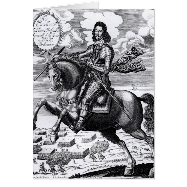 Rid- porträtt hälsningskort (Framsidan)