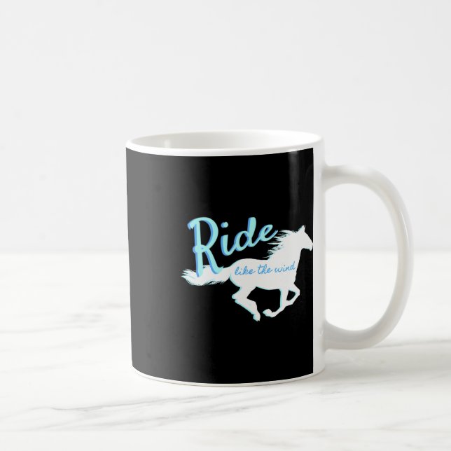 Rid som vinden-hästälskare för tjejer &amp; Kvinno Kaffemugg (Höger)
