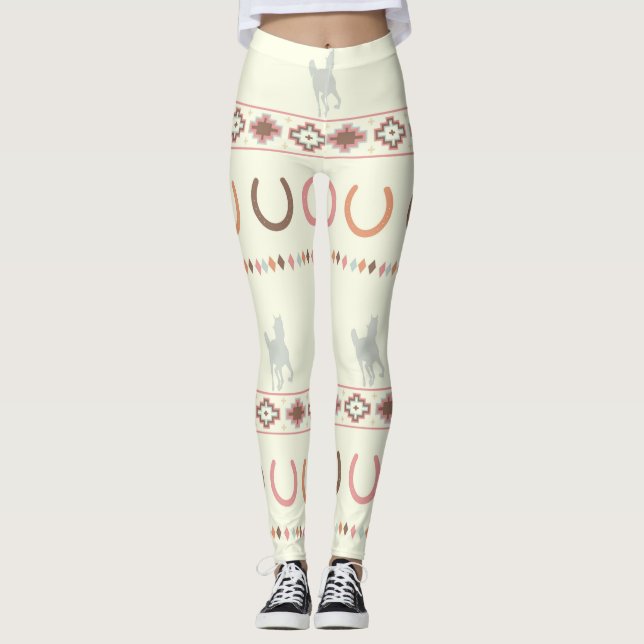 rid- stamdamasker leggings (Framsida)
